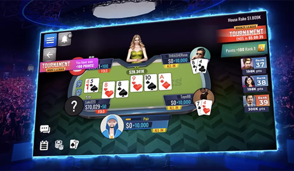 Tham gia giải đấu poker