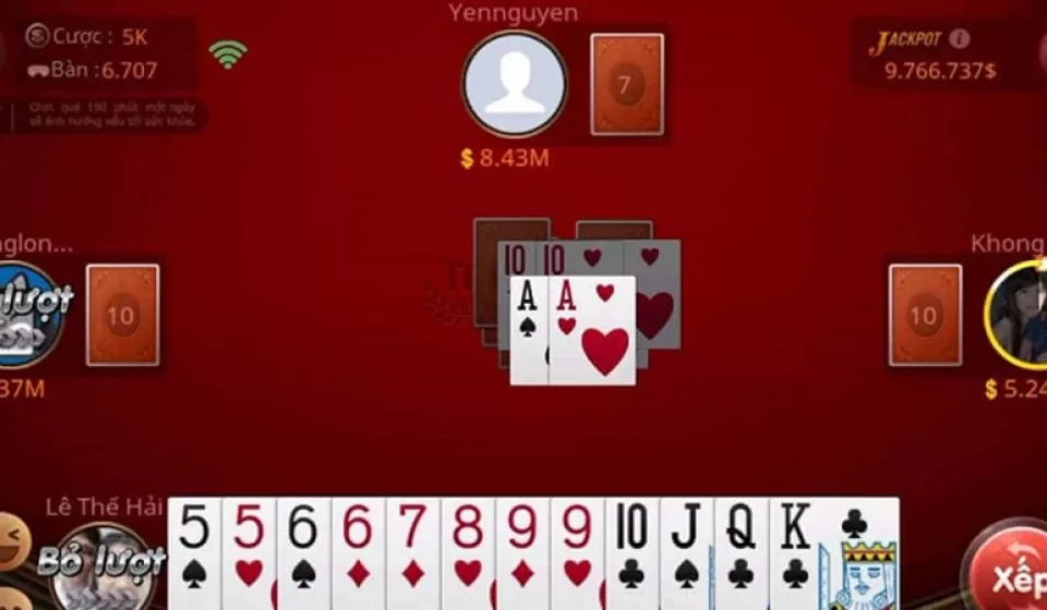 Bảng xếp hạng bài tiến lên